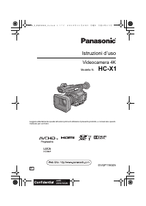 Manuale Panasonic HC-X1E Videocamera