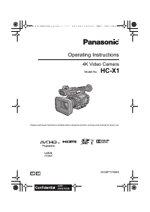 Manual Panasonic HC-X1GC Camcorder