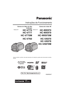 Manual Panasonic HC-VX870MEG Câmara de vídeo