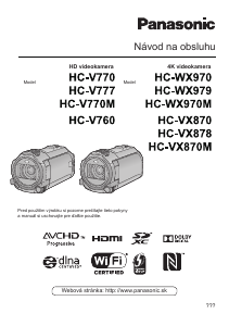 Návod Panasonic HC-WX970EP Videokamera