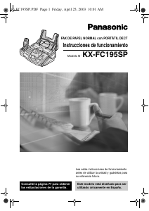 Manual de uso Panasonic KX-FC195SPG Máquina de fax