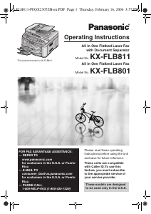 Manual Panasonic KX-FLB811 Fax Machine