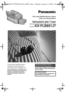 Manuale Panasonic KX-FLB851JT Fax