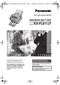 Manuale Panasonic KX-FL611JT Fax