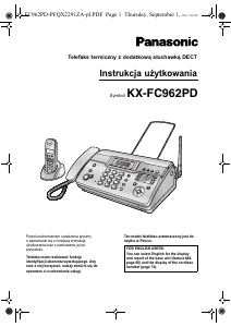 Instrukcja Panasonic KX-FC962PD Faks