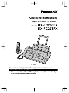 Manual Panasonic KX-FC268FX Fax Machine