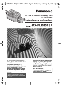 Manual de uso Panasonic KX-FLB851SP Máquina de fax