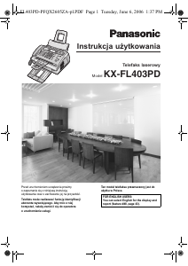 Instrukcja Panasonic KX-FL403PD Faks