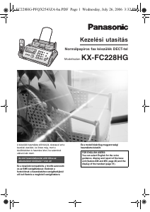 Használati útmutató Panasonic KX-FC228HG Faxgép