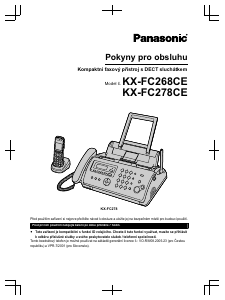 Manuál Panasonic KX-FC268CE Fax