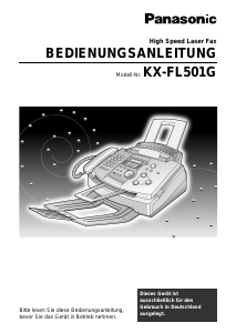 Bedienungsanleitung Panasonic KX-FL501G Faxmaschine