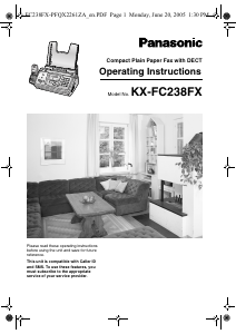 Manual Panasonic KX-FC238FX Fax Machine
