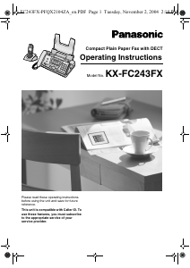 Manual Panasonic KX-FC243FX Fax Machine