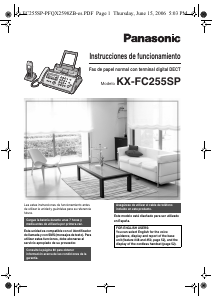 Manual de uso Panasonic KX-FC255SP Máquina de fax