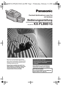 Bedienungsanleitung Panasonic KX-FLB851G Faxmaschine