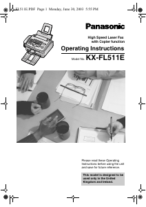 Manual Panasonic KX-FL511E Fax Machine