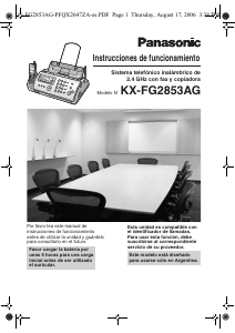 Manual de uso Panasonic KX-FG2853AG Máquina de fax