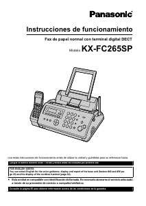 Manual de uso Panasonic KX-FC265SP Máquina de fax