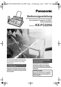 Bedienungsanleitung Panasonic KX-FC225G Faxmaschine