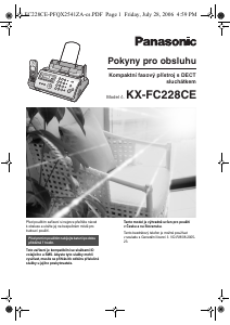 Manuál Panasonic KX-FC228CE Fax