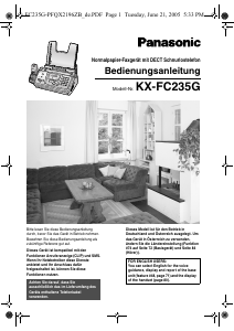 Bedienungsanleitung Panasonic KX-FC235G Faxmaschine