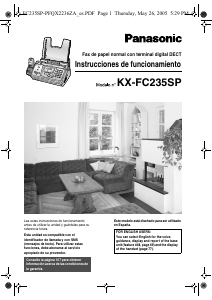 Manual de uso Panasonic KX-FC235SP Máquina de fax