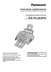 Instrukcja Panasonic KX-FL423PD Faks
