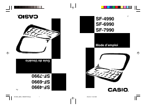 Mode d’emploi Casio SF-4990 Organiseur