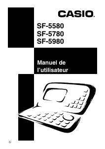 Mode d’emploi Casio SF-5980 Organiseur