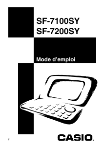 Mode d’emploi Casio SF-7200SY Organiseur