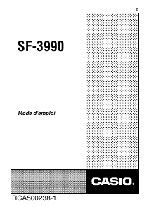 Mode d’emploi Casio SF-3990 Organiseur