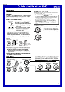 Mode d’emploi Casio 3043 Mécanisme