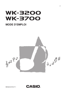 Mode d’emploi Casio WK-3700 Clavier éléctronique