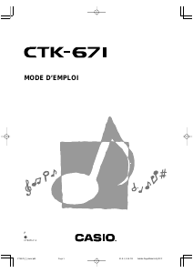 Mode d’emploi Casio CTK-671 Clavier éléctronique