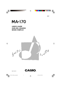 Mode d’emploi Casio MA-170 Clavier éléctronique