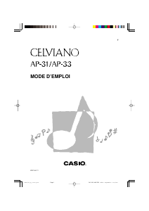 Mode d’emploi Casio AP-33 Celviano Piano numérique