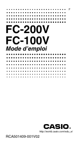 Mode d’emploi Casio FC-100V Calculatrice