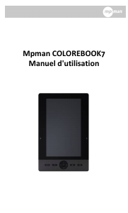 Mode d’emploi Mpman COLOREBOOK7 Liseuse