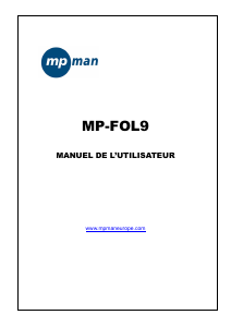Mode d’emploi Mpman MP-FOL9 Lecteur Mp3
