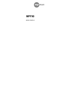 Mode d’emploi Mpman MP-F90 Lecteur Mp3