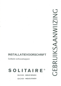 pack volume Klein Handleiding Solitaire SOD402350I Afzuigkap
