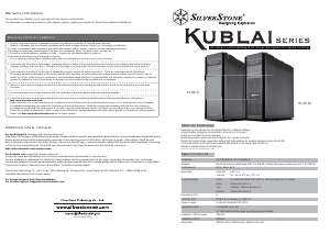 Manuale SilverStone KL05 Case PC