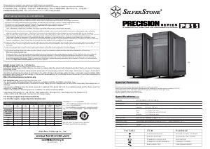 Manual de uso SilverStone PS11 Caja PC
