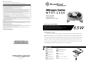 Manuale SilverStone NT07-115X Dissipatore CPU