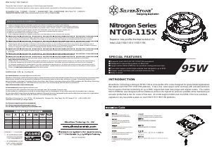 Manuale SilverStone NT08-115X Dissipatore CPU