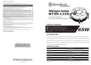 Manuale SilverStone NT09-115X Dissipatore CPU