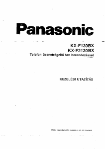 Használati útmutató Panasonic KX-F130BX Faxgép