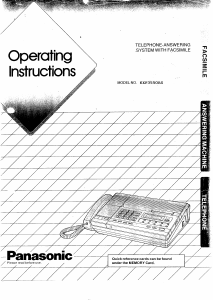 Manual Panasonic KX-F3550BS Fax Machine