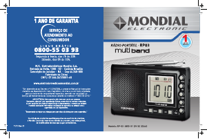 Manual Mondial RP-03 Rádio