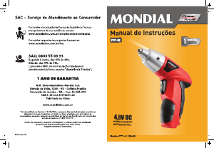 Manual Mondial FPF-05 Berbequim